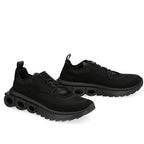 Black Fabric Athletic Sneakers