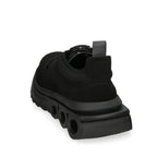 Black Fabric Athletic Sneakers