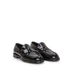 Black Calfskin Slip-On Loafers