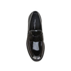 Black Calfskin Slip-On Loafers