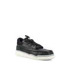 Black Lamb Leather Low Top Sneakers