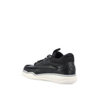 Black Lamb Leather Low Top Sneakers