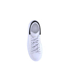 White Calf Leather Bos Taurus Platform Sneakers