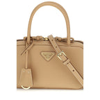 Beige Calf Leather Bos Taurus Handbag