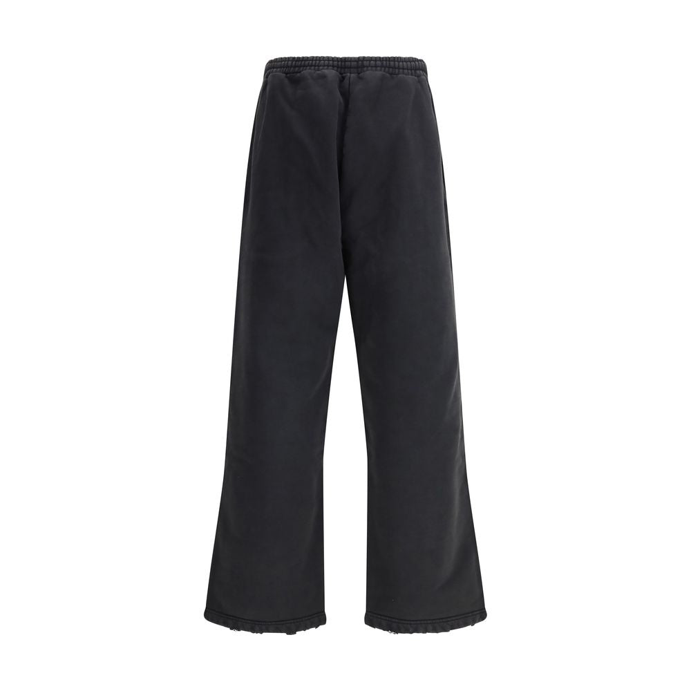 Black Cotton Casual Pants