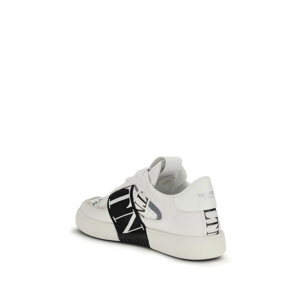 White Calf Leather Bos Taurus Low Top Sneakers