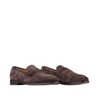 Brown Leather Slip-On Loafers