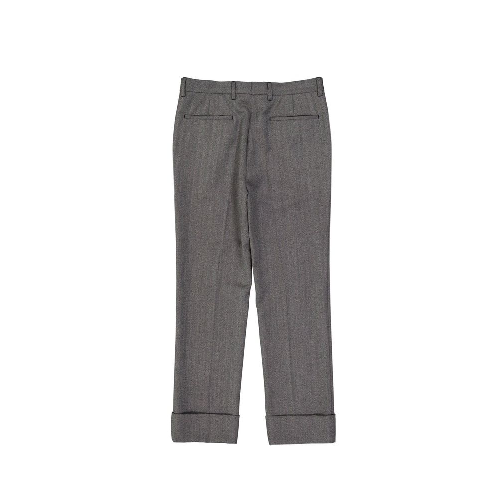 Gray Wool Casual Pants