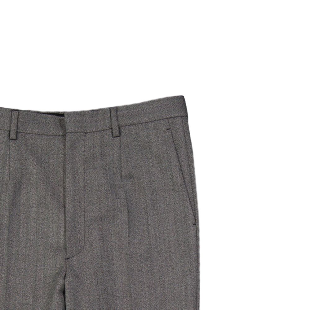 Gray Wool Casual Pants