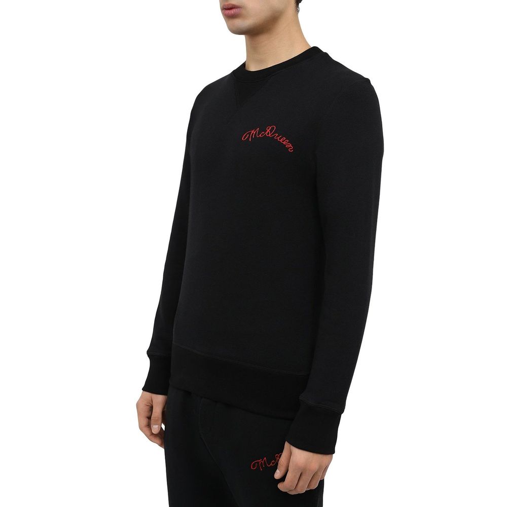 Black Cotton Sweatshirt