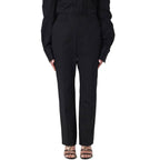 Black Cotton Casual Pants