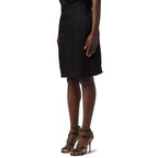 Black Copper Midi Skirt