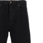 Black Cotton Relaxed Fit Jeans