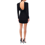 Black Viscose Casual Dress