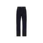 Black Cotton High-Waisted Jean