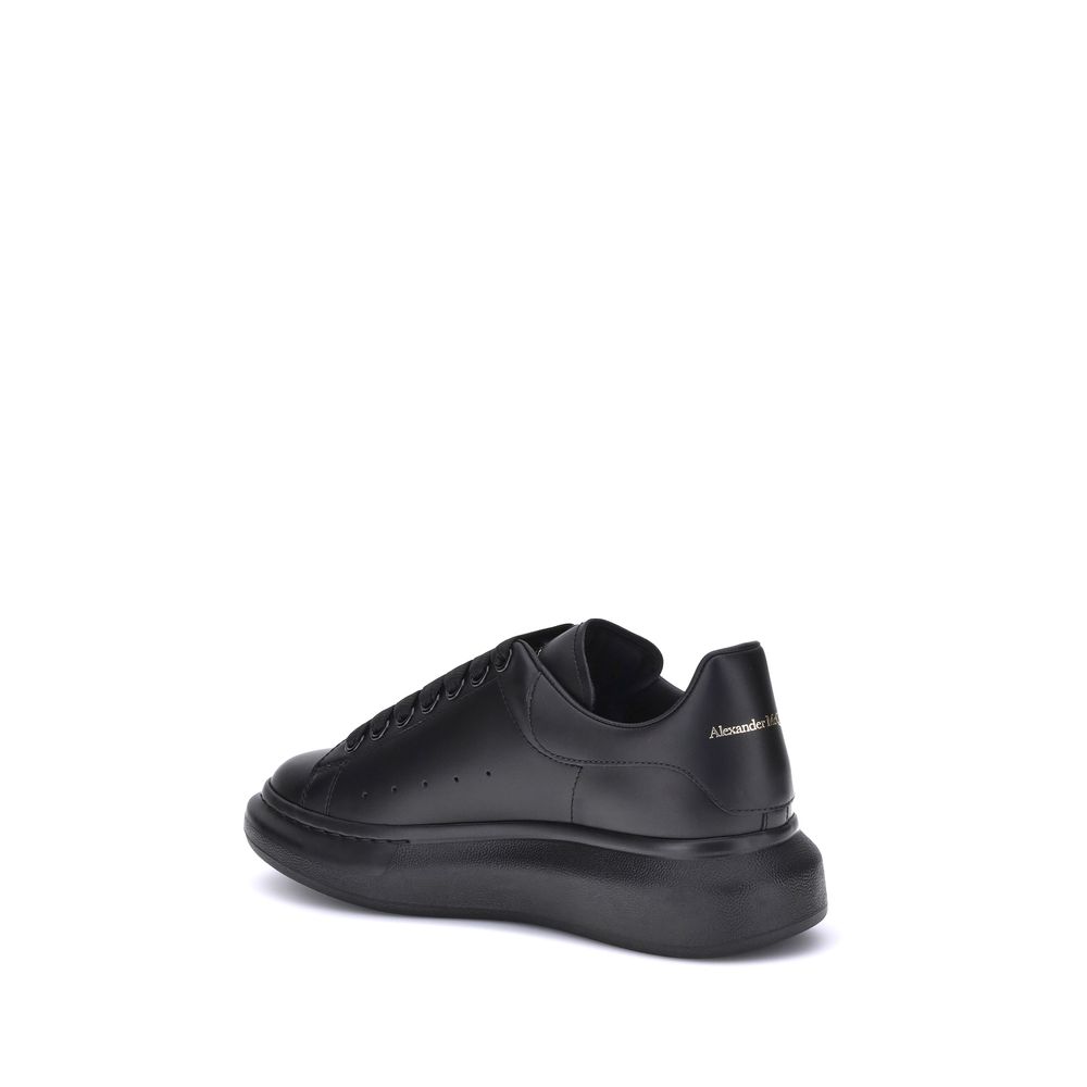 Black Calf Leather Bos Taurus Platform Sneakers