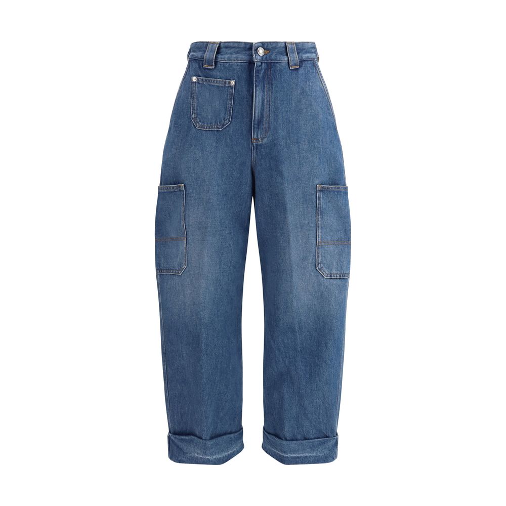 Blue Cotton Jeans Denim