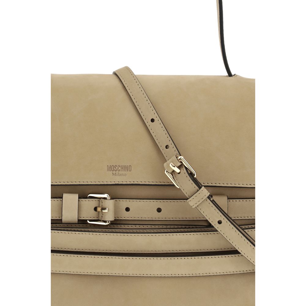 Beige Calf Leather Bos Taurus Handbag