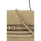 Beige Calf Leather Bos Taurus Handbag
