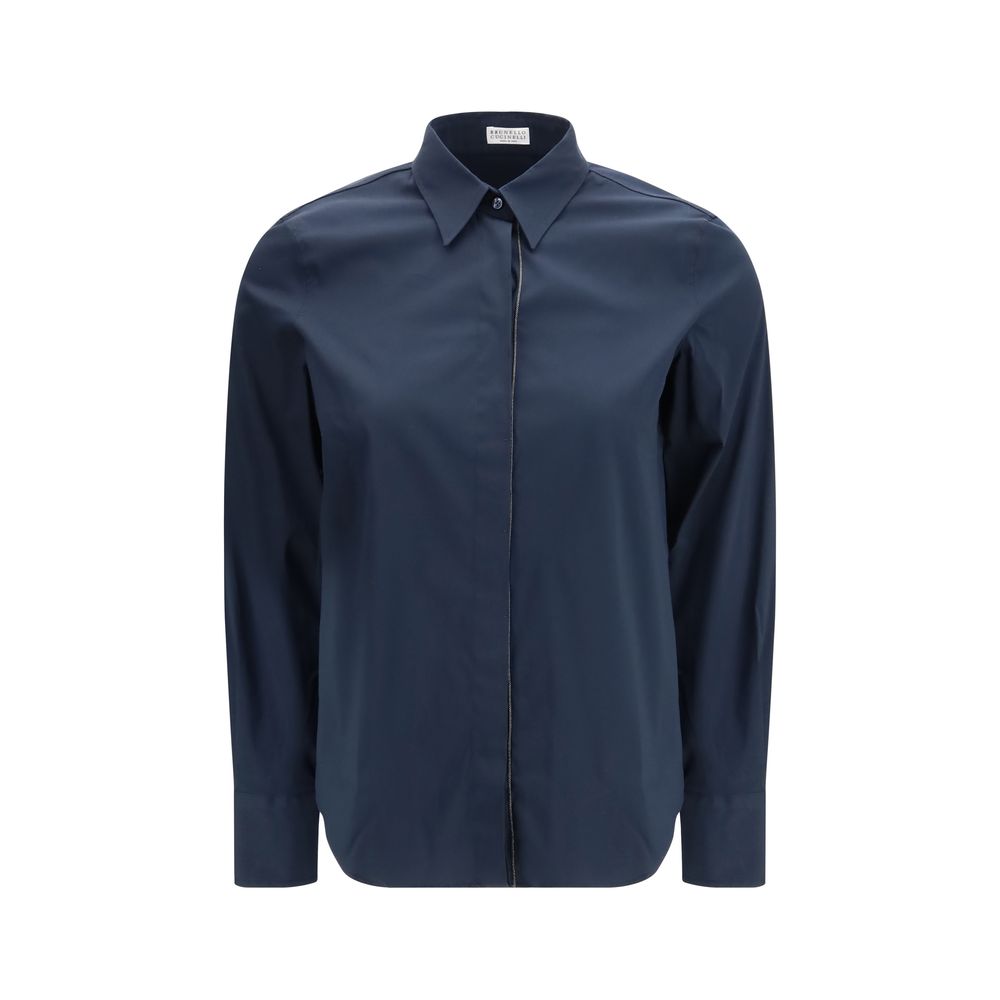 Blue Cotton Dress Shirt