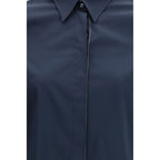 Blue Cotton Dress Shirt