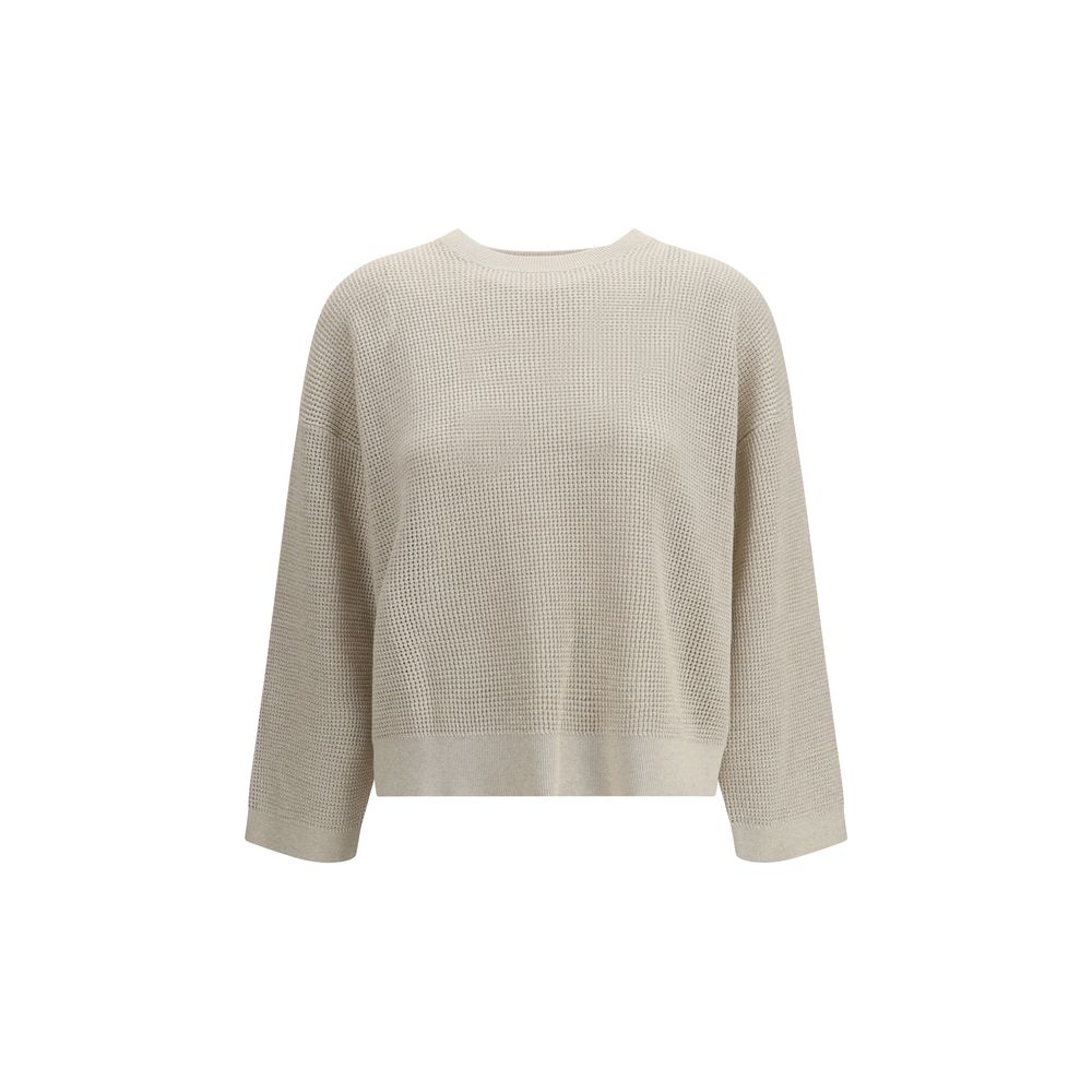 Beige Cotton Sweatshirt