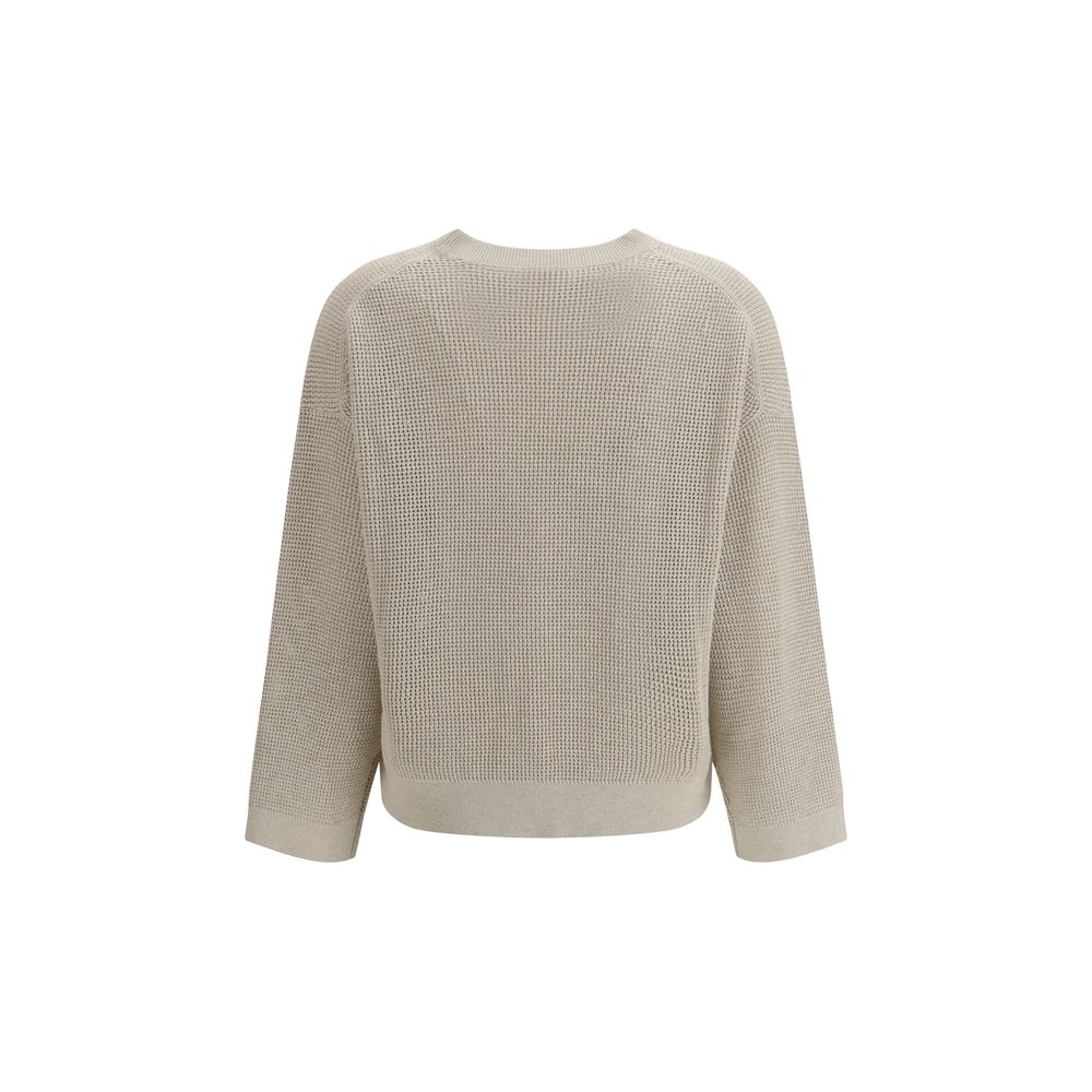 Beige Cotton Sweatshirt