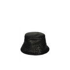 Black Lamb Leather Bucket Hat