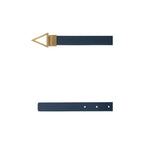 Blue Leather Regular Belt