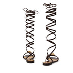 Brown Leather Strap-On Sandals