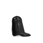 Black Calfskin Ankle Boots