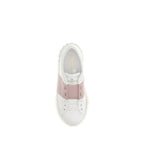 White Calf Leather Bos Taurus Sneakers