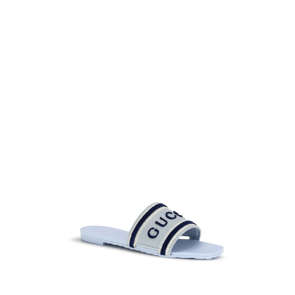 Blue Cotton Sandals
