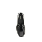 Black Calf Leather Bos Taurus Slip-On Loafers