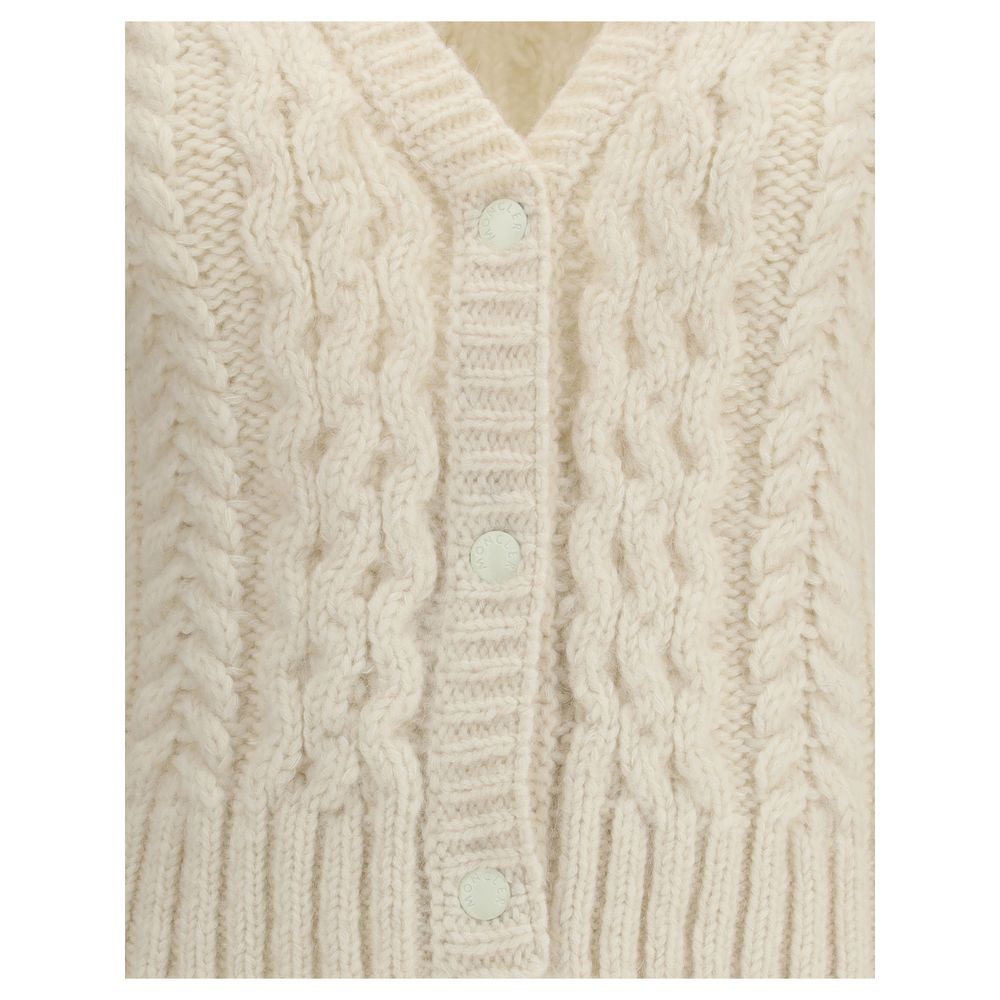 Beige Alpaca Vicugna Pacos Cardigan
