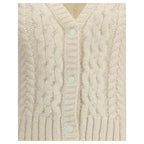 Beige Alpaca Vicugna Pacos Cardigan