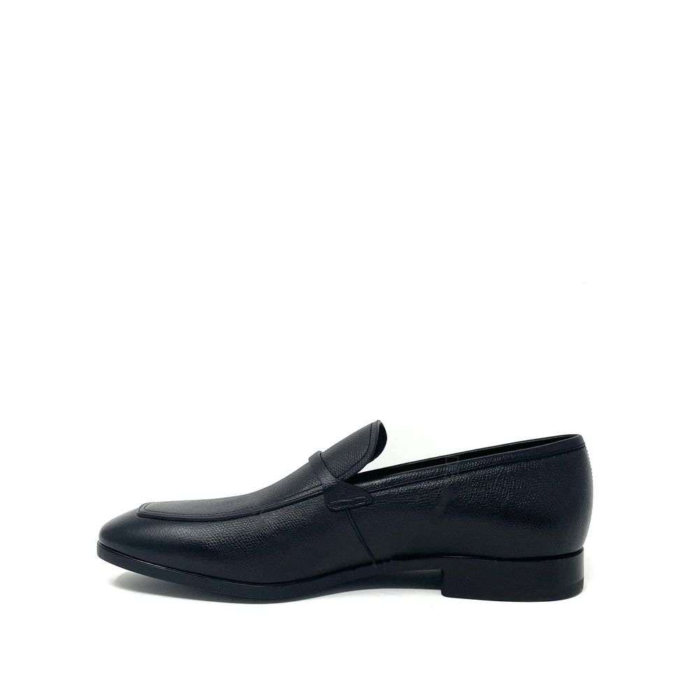 Black Calfskin Slip-On Loafers
