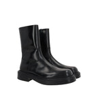 Black Calfskin Ankle Boots