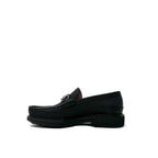 Black Calfskin Slip-On Loafers
