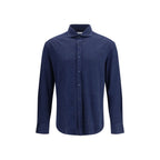 Blue Linen Dress Shirt