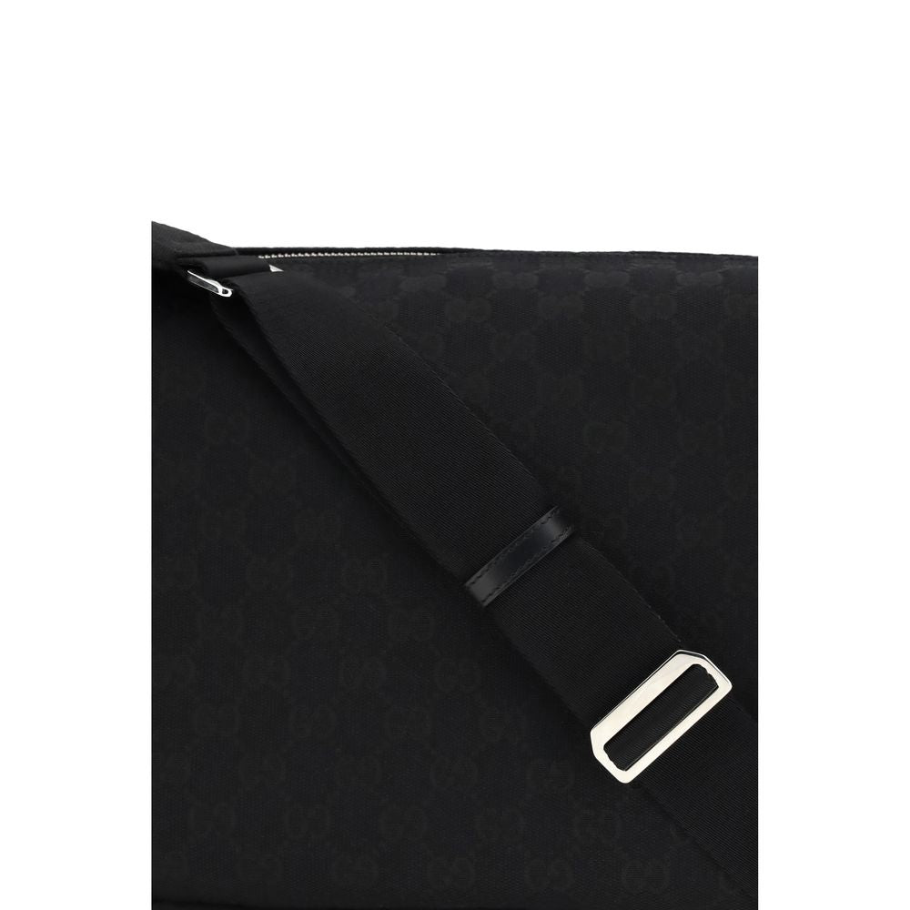 Black Polyester Shoulder Bag