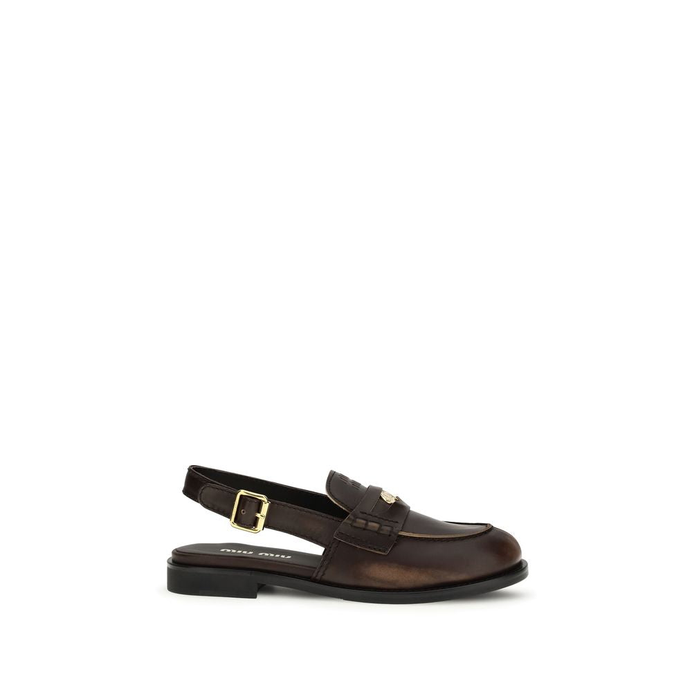 Brown Calf Leather Bos Taurus Slip-On Loafers