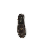Brown Calf Leather Bos Taurus Slip-On Loafers