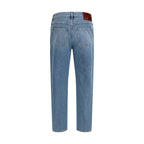 Blue Cotton Slim Fit Jeans