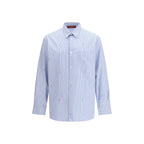 Blue Cotton Pattern Shirt
