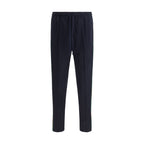 Blue Polyester Athletic Pants