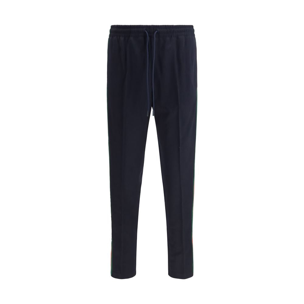 Blue Polyester Athletic Pants