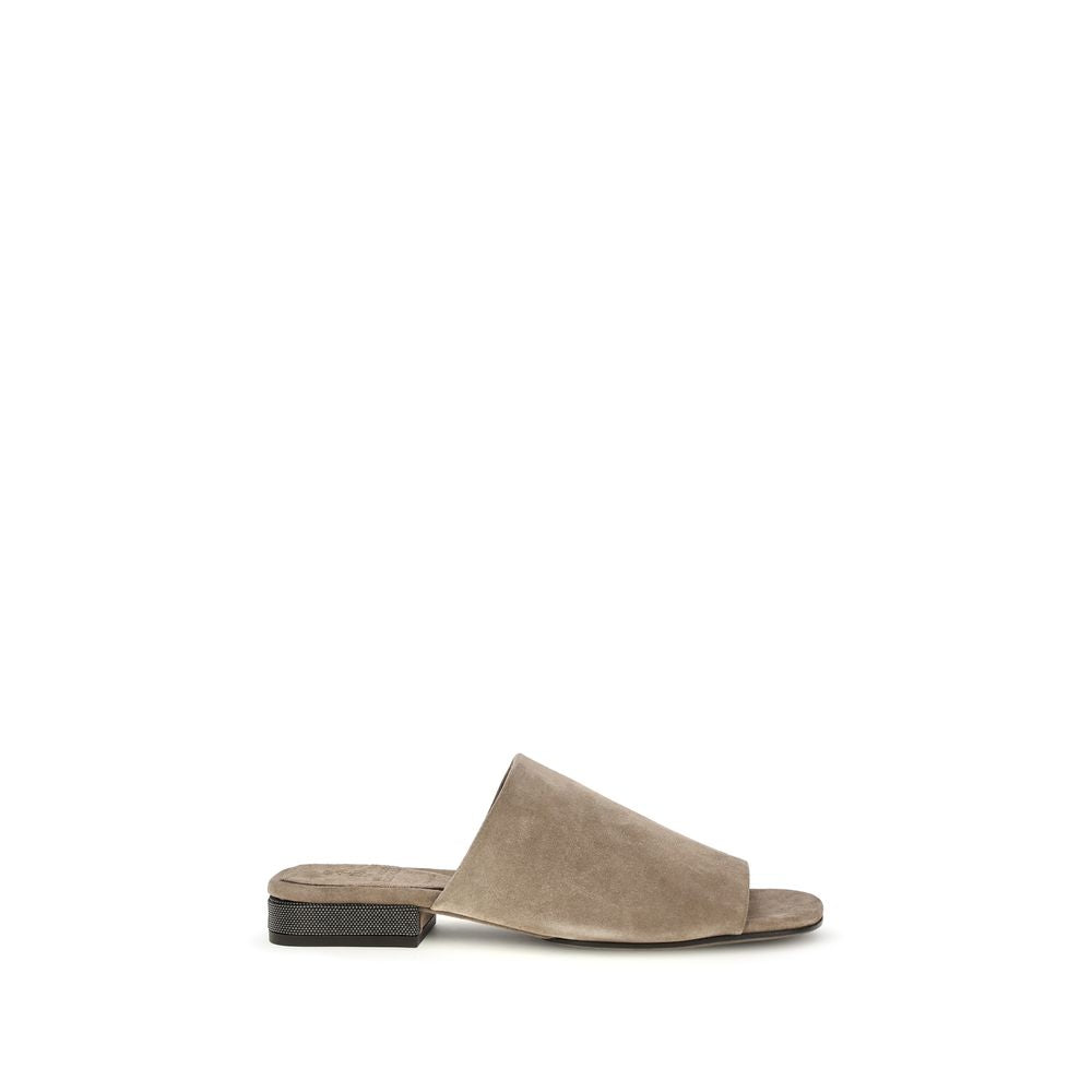 Gray Calf Leather Bos Taurus Mules