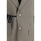 Multicolor Lyocell Coat