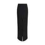 Black Acetate Long Skirt